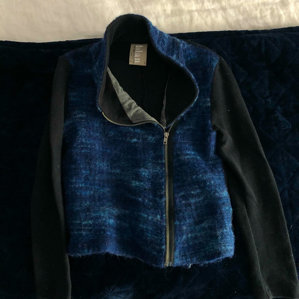 Super cute! Dolan navy tweed Moto jacket!